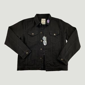 Disney Villains x Cakeworthy Black Denim Jacket LARGE VHTF NWT Ursula Hook Hades